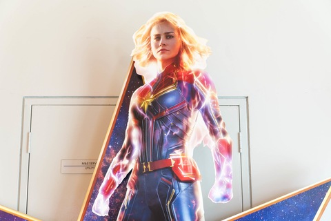 Captain Marvel movie poster, is movie is about Carol Danvers becomes one of the universe's most powerful heroes